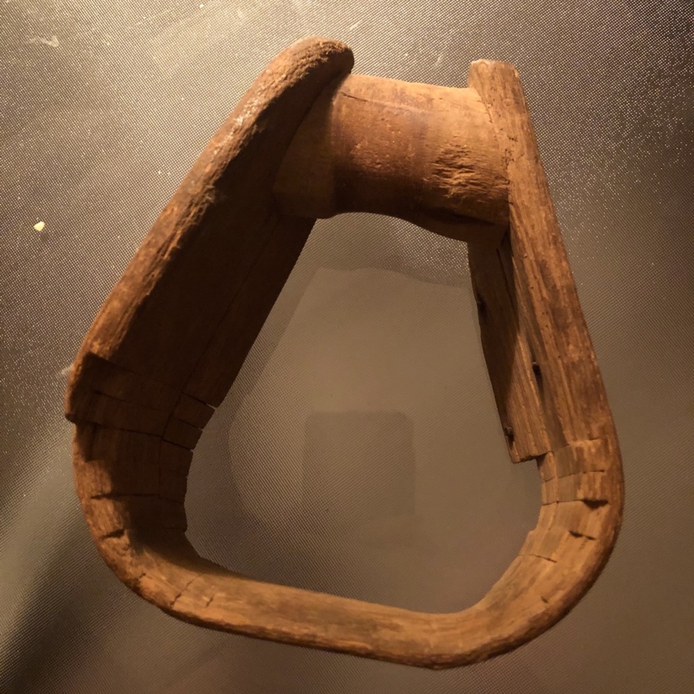 Antique Wooden Stirrup Primitive
